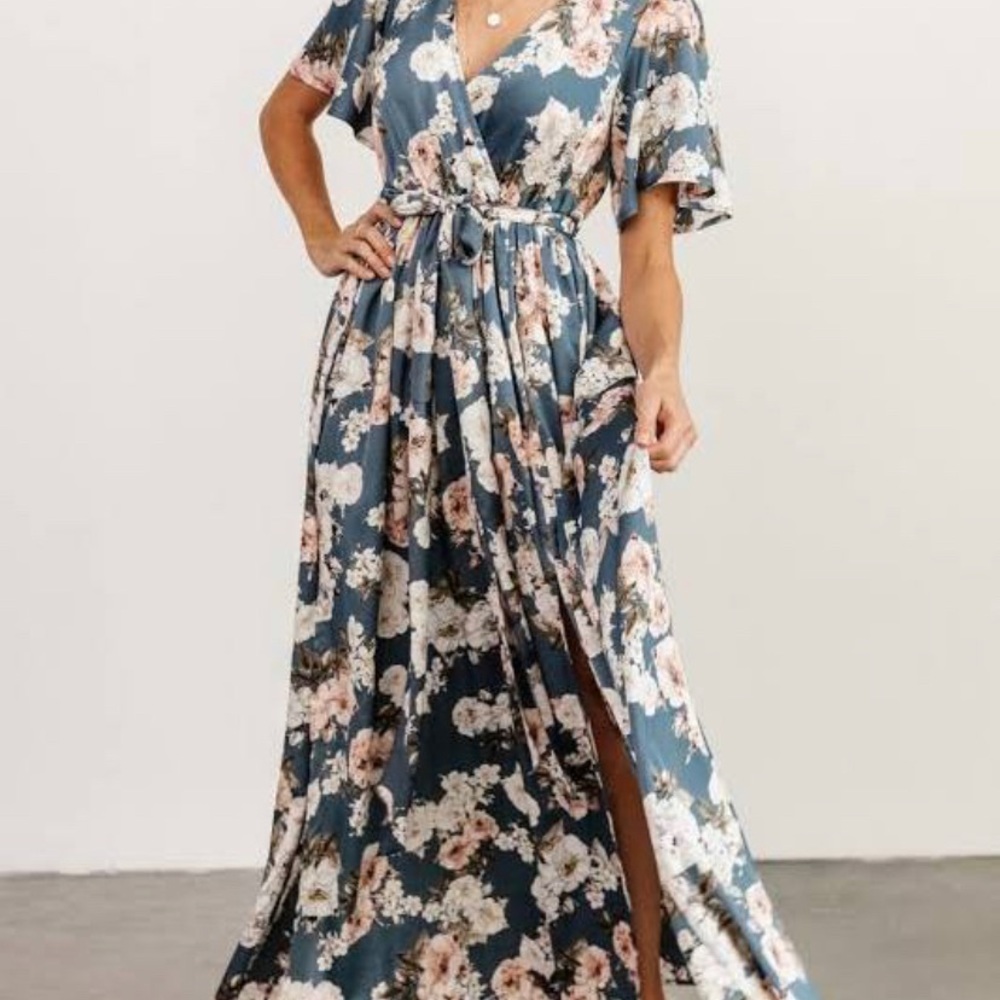 Baltic born Sicily wrap dress blue floral